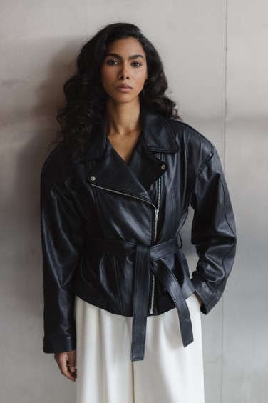 Patrice Belted Leather...