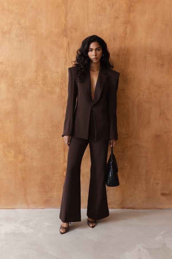 Black Braided Leather Handbag with Short Handle