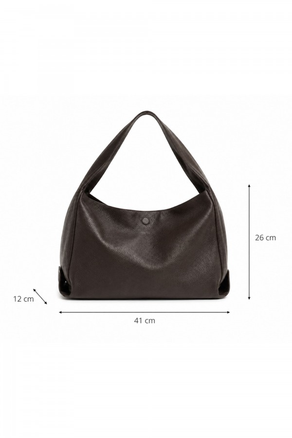 Large Brown Leather Shoulder Bag
