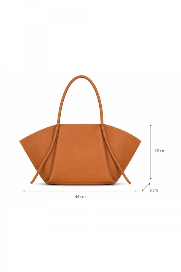 Leather Shopper Bag Camel
