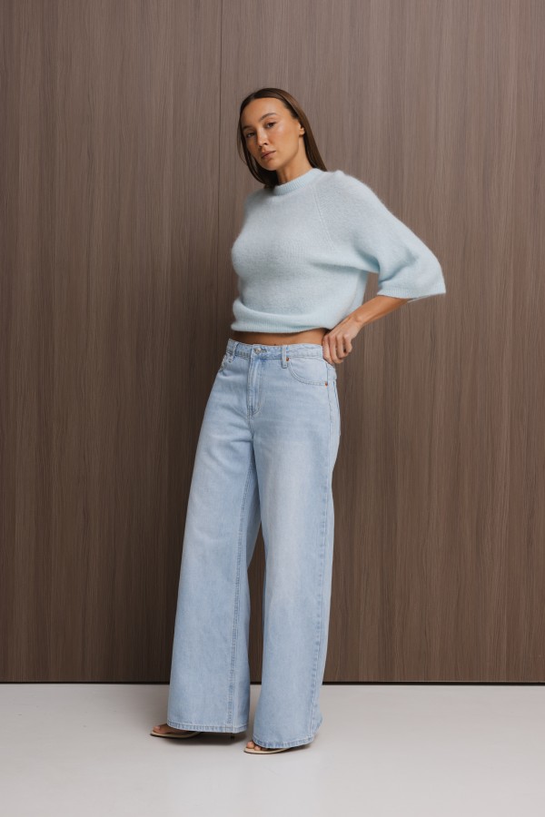RD3572 Spodnie Jeansowe Wide Leg Blue