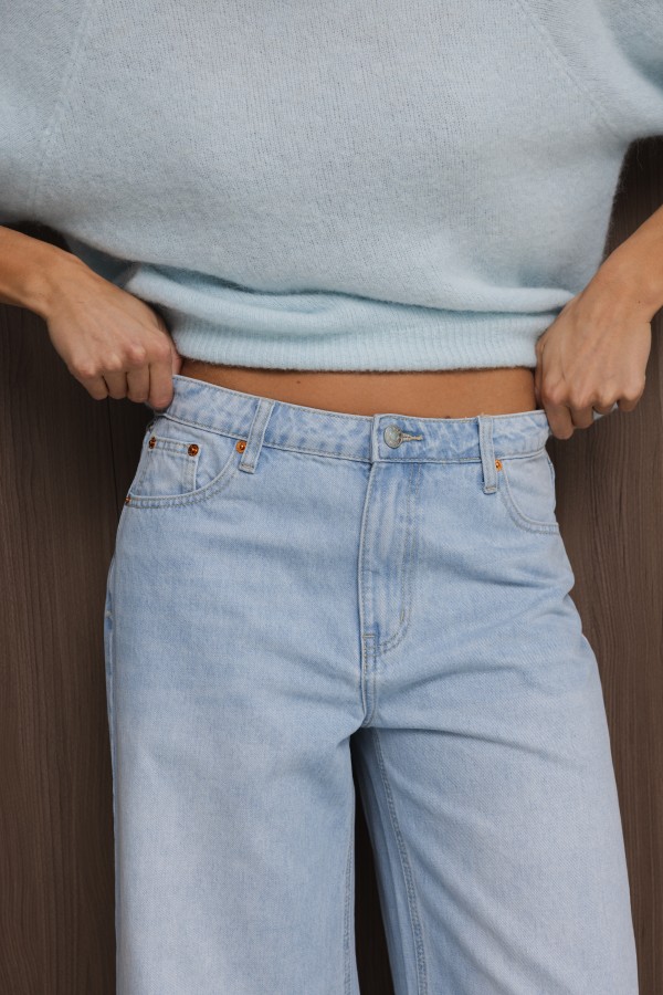 RD3572 Spodnie Jeansowe Wide Leg Blue