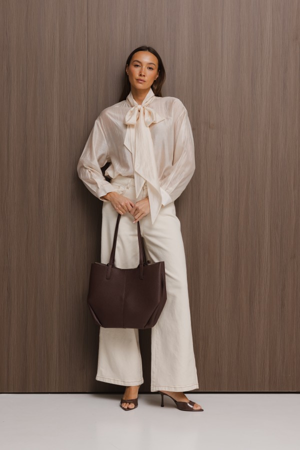Leather Shoulder Bag Brown