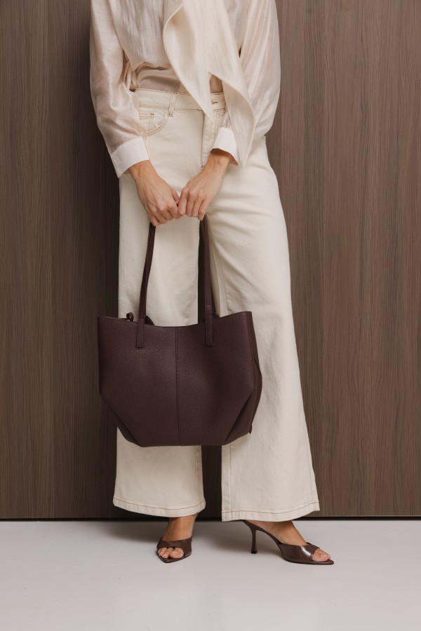 Leather Shoulder Bag Brown