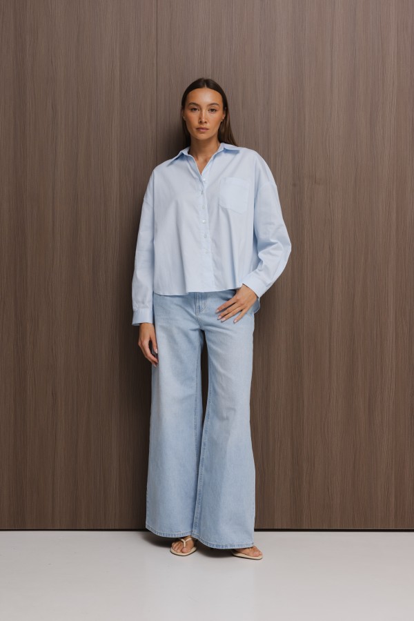 Camila Cotton Shirt Blue