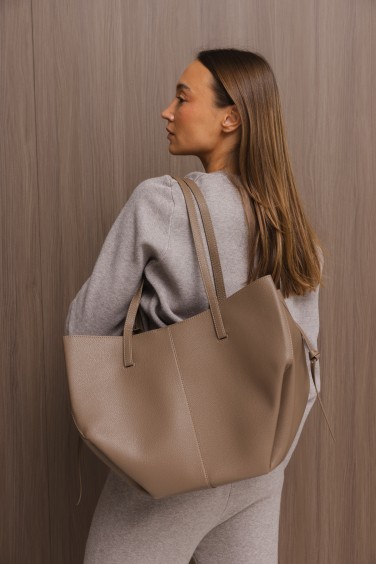 Leather Shoulder Bag Mokka