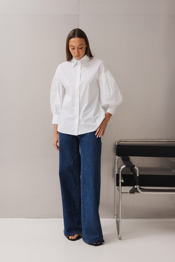 RD2758 Spodnie Jeansy Wide Leg Blue
