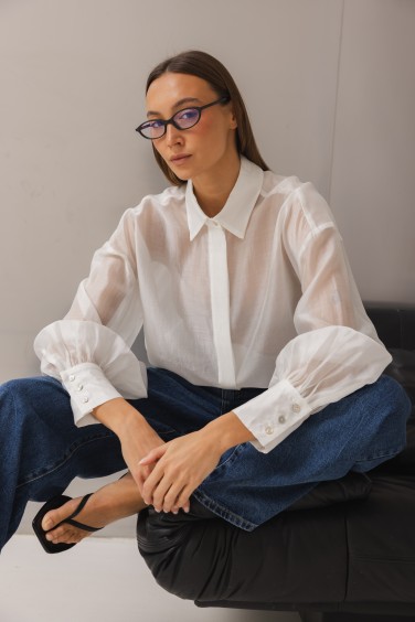 Nala White Shirt With A Collar