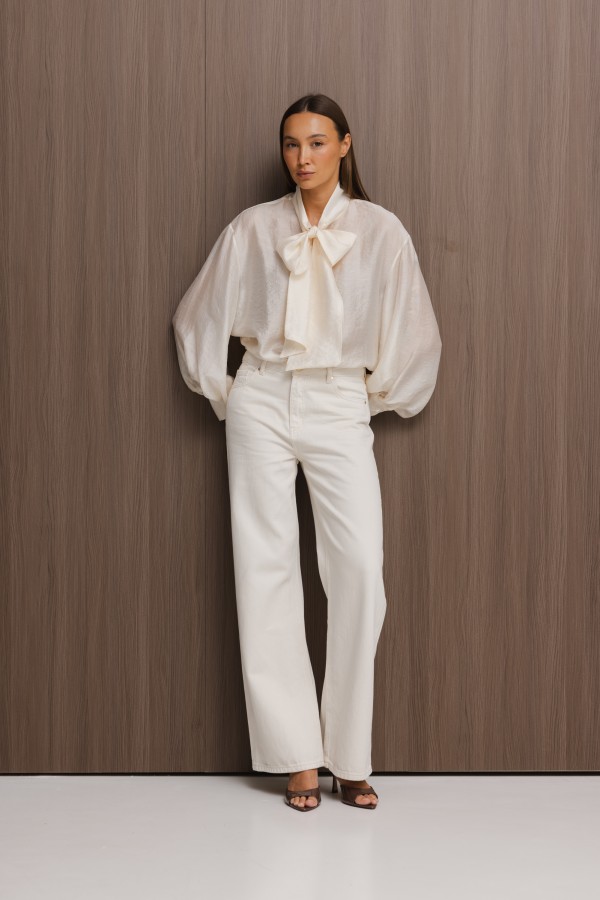 Amina Tie Shirt Cream