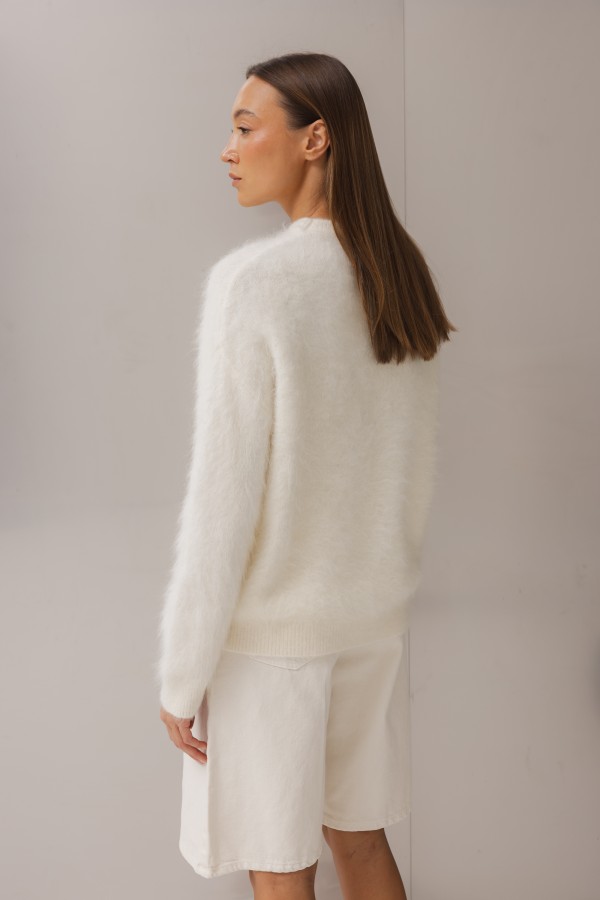 Morgan Alpaca Sweater Ecru
