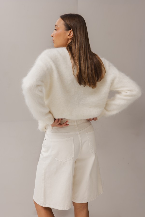 Morgan Alpaca Sweater Ecru