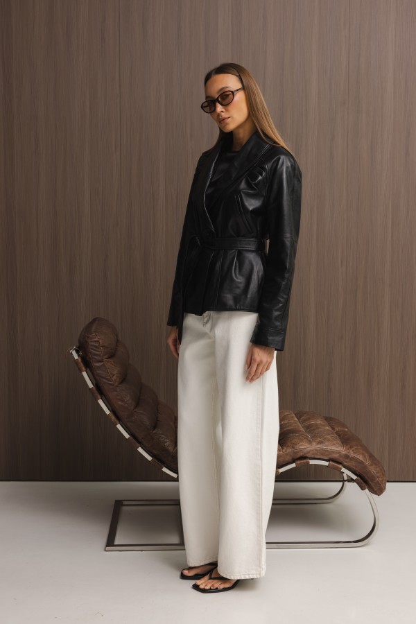 Eva Leather Jacket Black