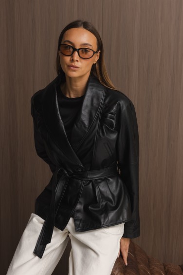 Eva Leather Jacket Black