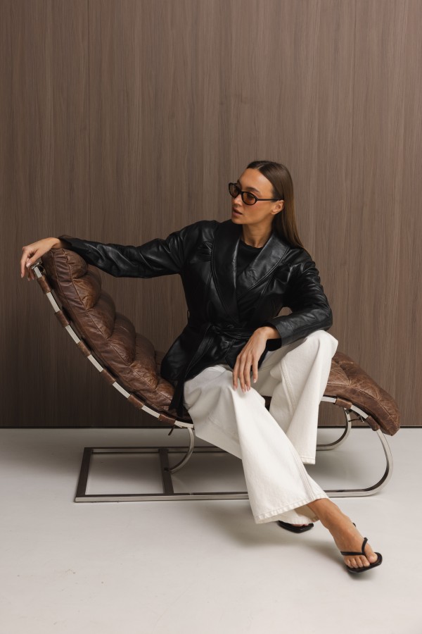 Eva Leather Jacket Black