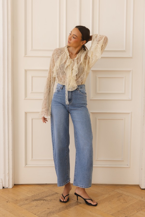 Celestine Lace Blouse Cream