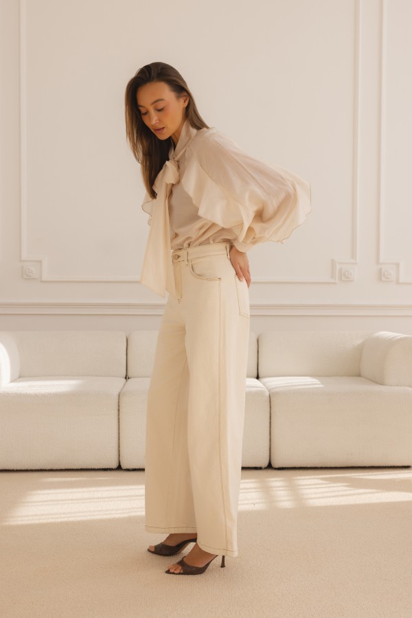 Hudson Ruffle Shirt Cream