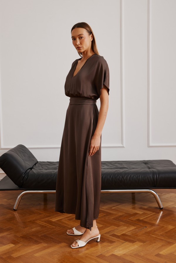 Athena Dress Brown