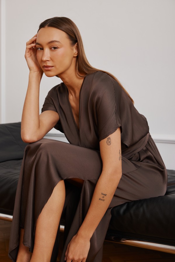 Athena Dress Brown