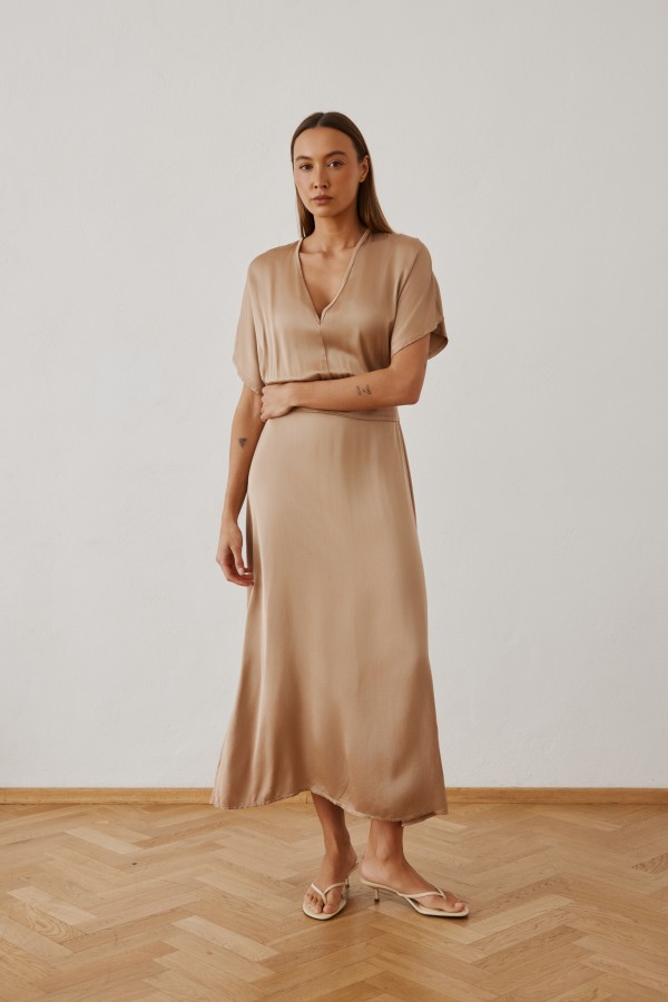 Athena Dress Beige
