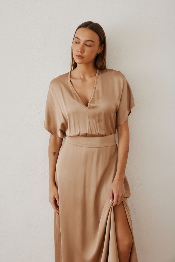 Athena Dress Beige