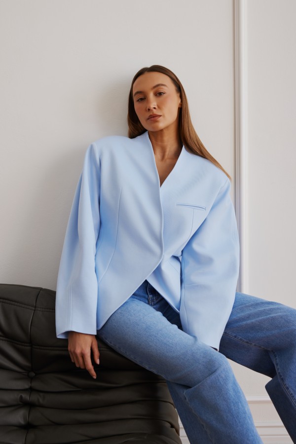 Magdalene Marynarka Oversize Blue