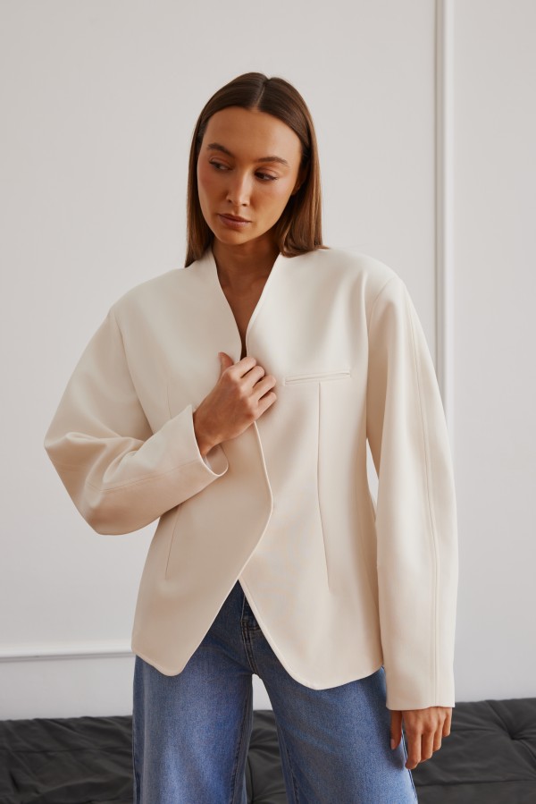 Magdalene Marynarka Oversize Ecru