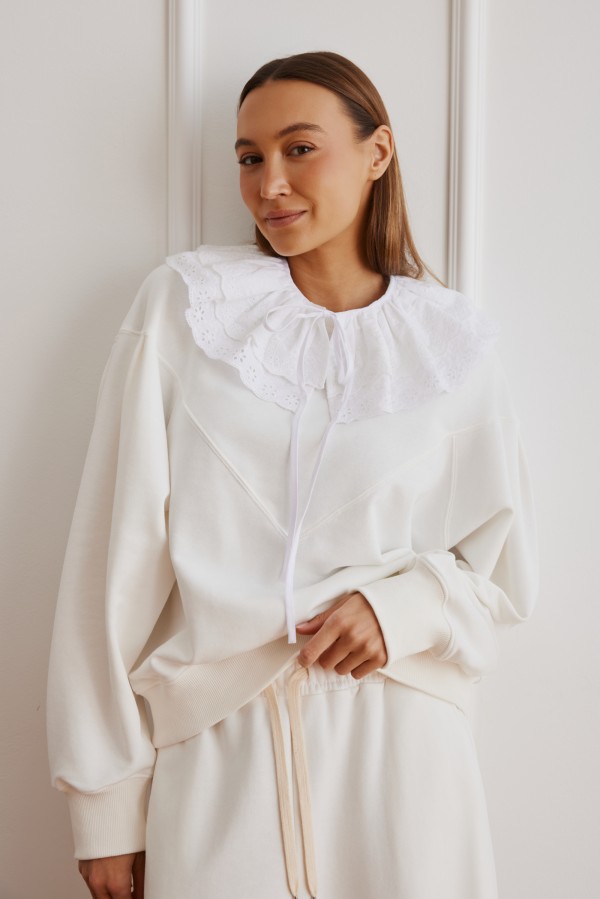 Eleonora Bluza Z Kołnierzem Biel