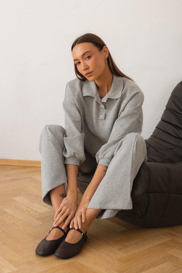 Caspian SweatshirtCollared Gray