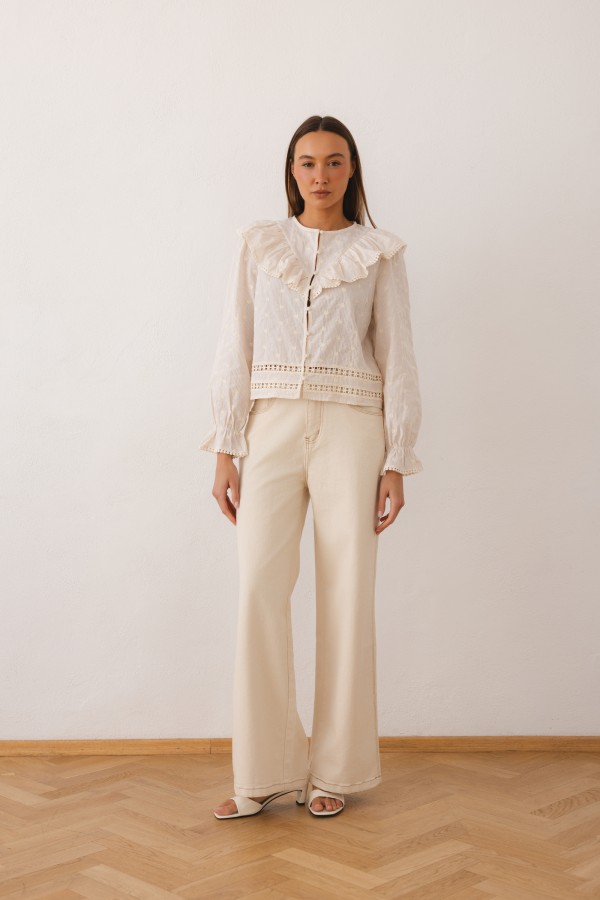 Daphne Shirt Embroidered Beige