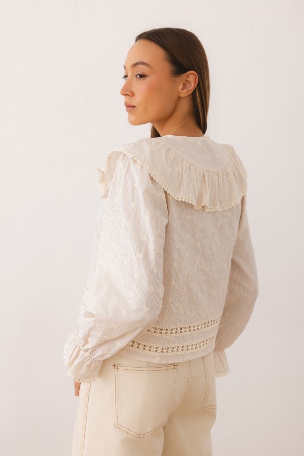 Daphne Shirt Embroidered Beige