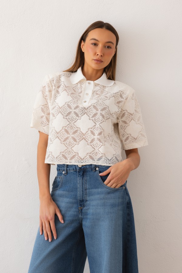 Milena Lace Blouse Cream