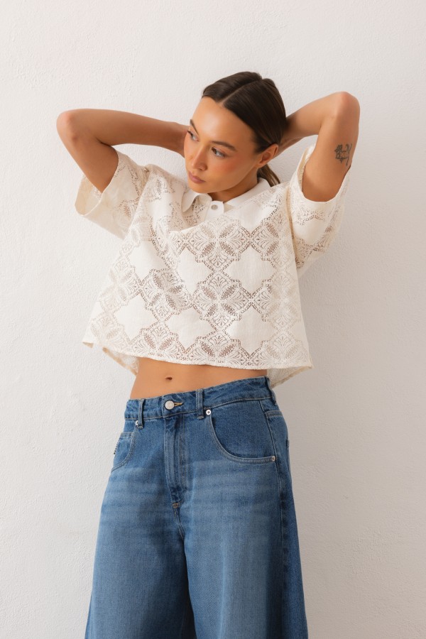 Milena Lace Blouse Cream