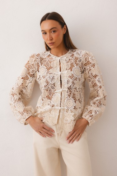 Constance Blouse Openwork...