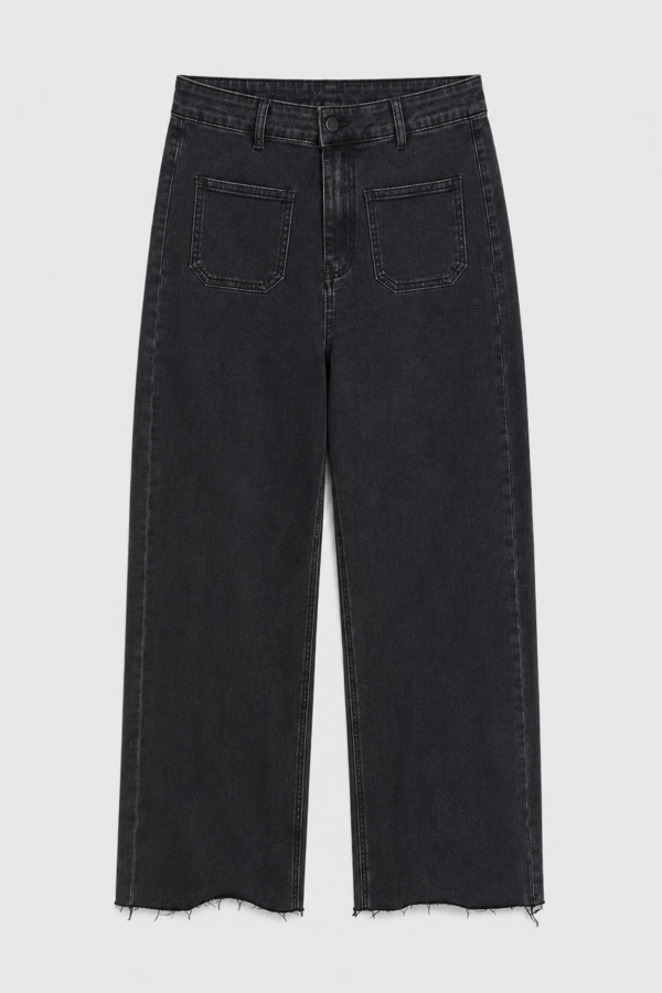 9093 Wide Leg Black Jeans