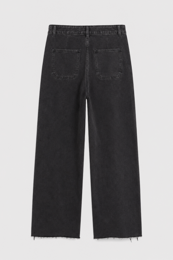 9093 Wide Leg Black Jeans