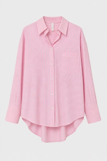 Camelia Striped Shirt Pink