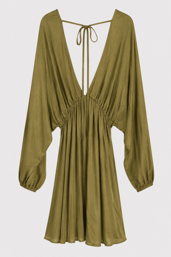 Giorgia Dress With Tie Olive