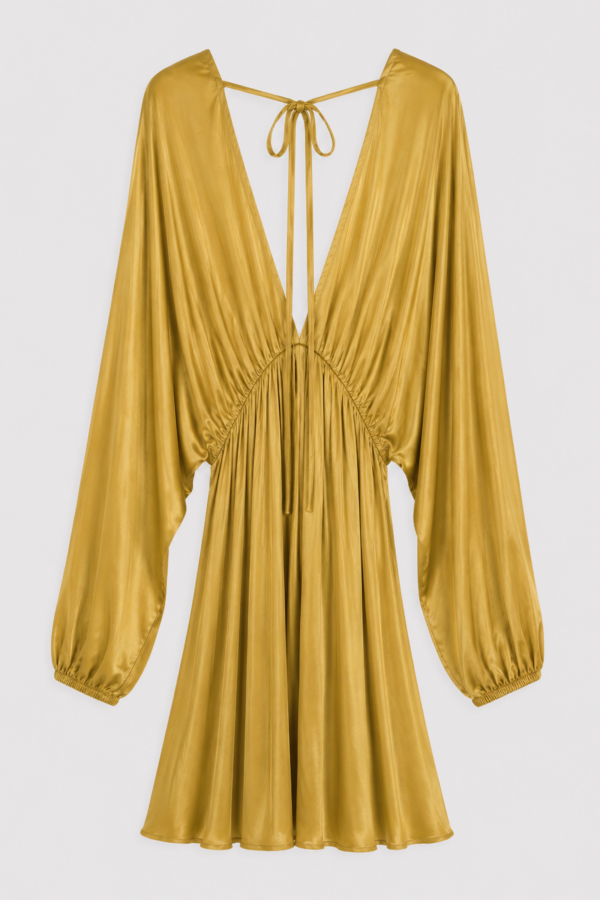 Giorgia Dress with Tie Lime