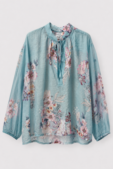 Fiorella Bluzka W Kwiaty Blue