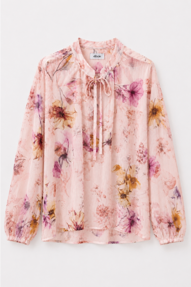 Fiorella Bluzka W Kwiaty Pink