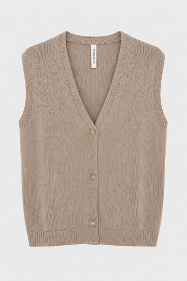 Tanya Vest Knit Mocha