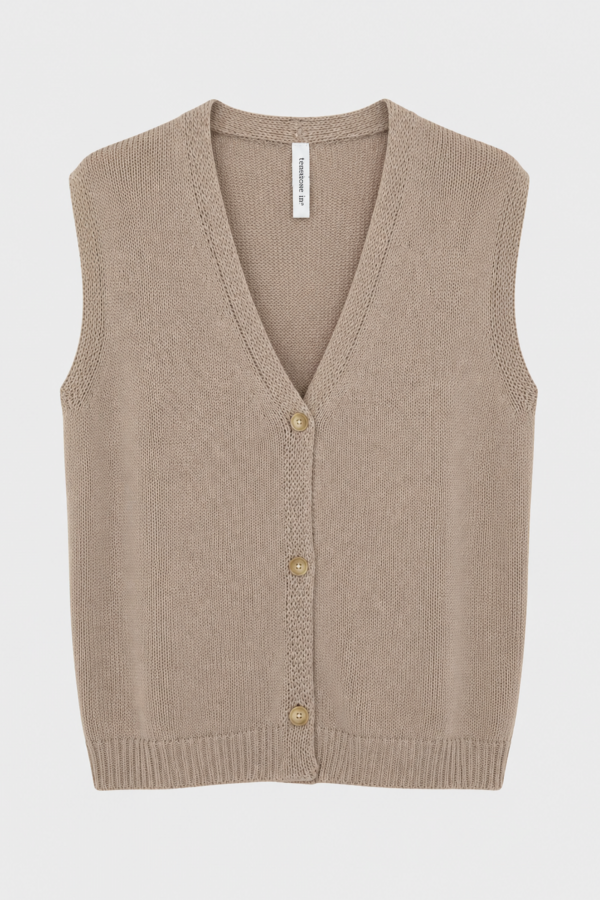 Tanya Vest Knit Mocha