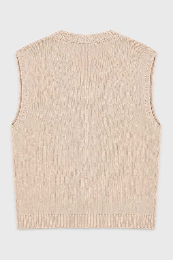 Tanya Vest Knitted Beige