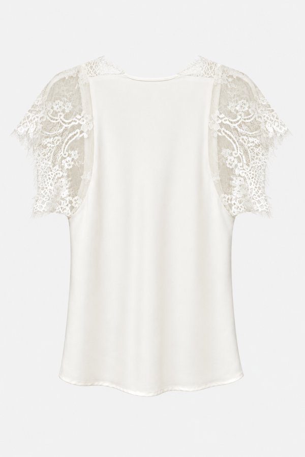 Giselle Blouse Lace Cream
