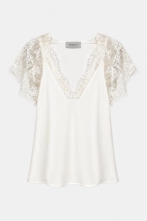 Giselle Blouse Lace Cream