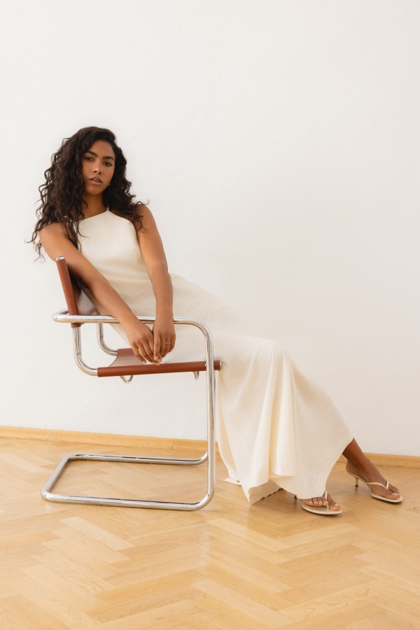 Iga Dress Strappy  Beige
