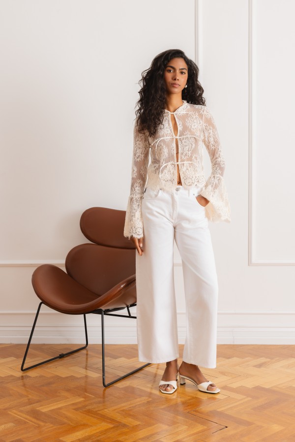 Scarlett Blouse Lace Cream