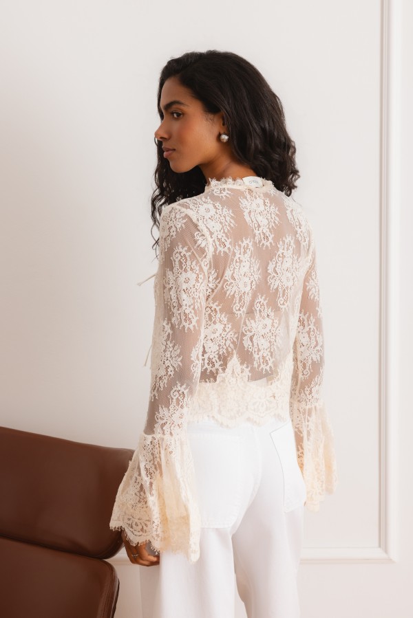 Scarlett Blouse Lace Cream