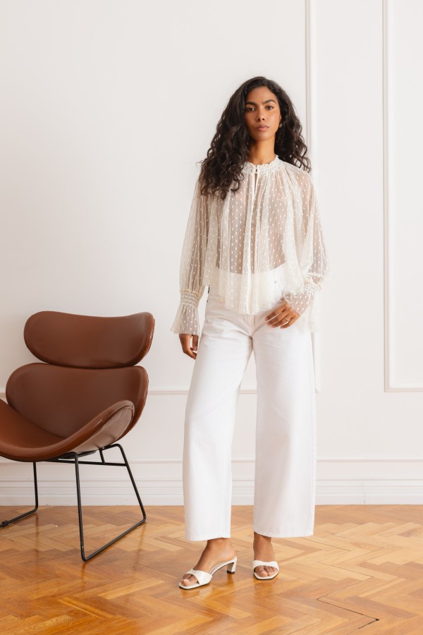 Samanta Blouse Lace Cream