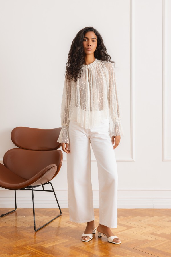 Samanta Blouse Lace Cream